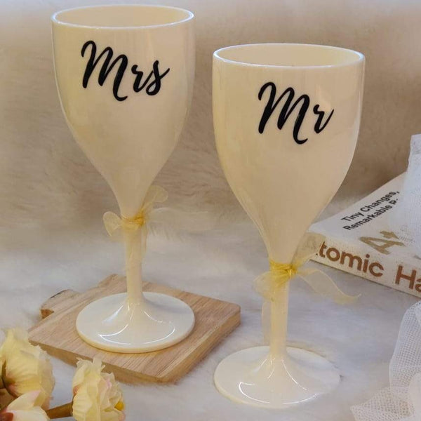 Wine glasses cheap mr and mrs