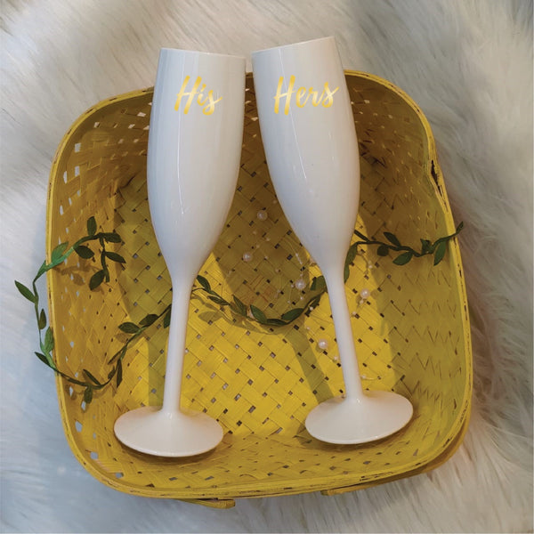 His hers on sale champagne flutes