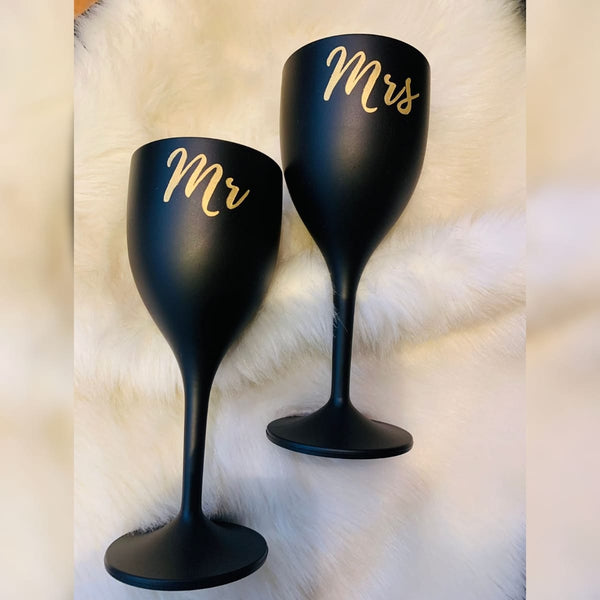 Unbreakable Wine Glass with Customisable Name - Set of 1