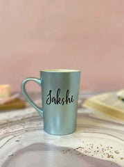 Personalized Tall coffee mug in pastel love