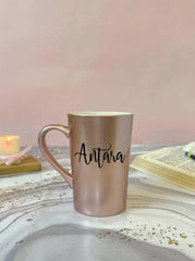 Personalized Tall coffee mug in pastel love