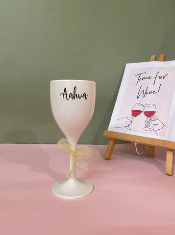 Unbreakable Wine Glass with Customisable Name - Set of 1