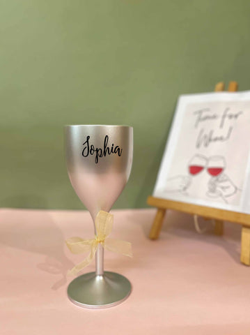 Unbreakable Wine Glass with Customisable Name - Set of 1