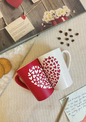 Heart Tall coffee mug - Small Hearts