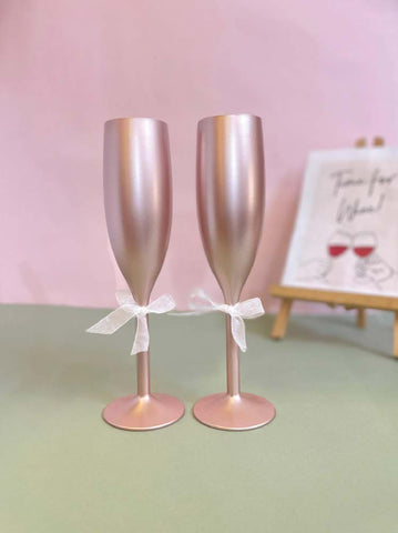 Unbreakable Champagne Flutes- Set of 2 :-Classy copper