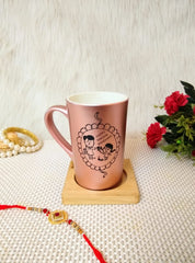 "Copper Customized Tall Coffee Mug- Rakshabandhan special"