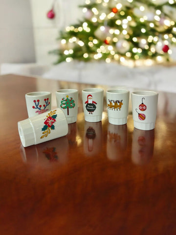 Christmas Shot Glasses  - 65 ml, Set of 6