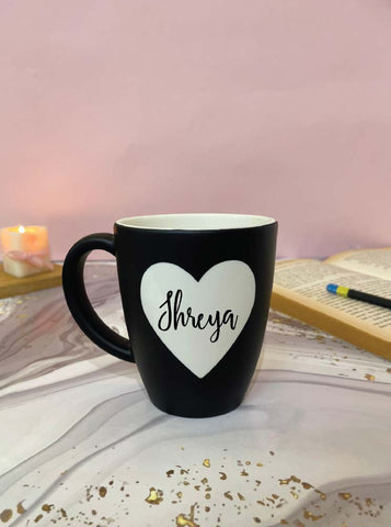 Unbreakable Designer Chalkboard Mug with Customisable Name - Set of 1