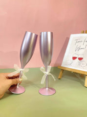 Unbreakable Champagne Flutes- Set of 2 :- Loveable lilac