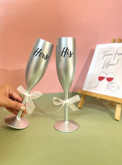 Unbreakable Flutes - His & Her Champagne Glasses - Set of 2 -Magnanimous mint green