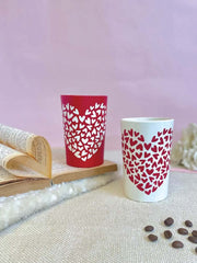 Heart Tall coffee mug - Small Hearts