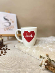 Unbreakable Big Red Heart Mug with Customisable Name - Set of 1