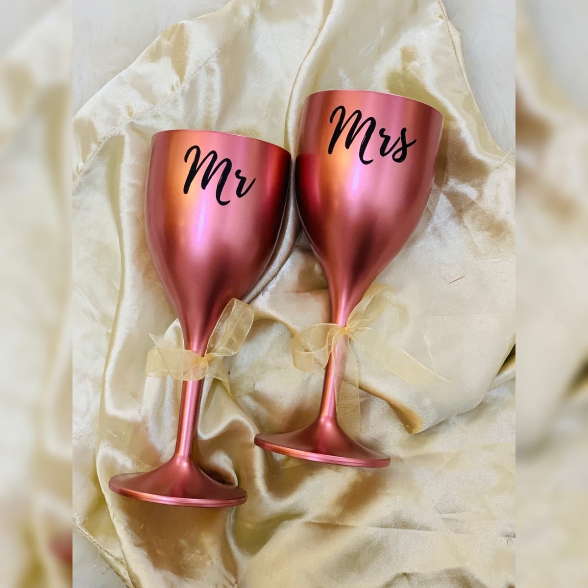 WINE glass custom hand painted dog with couple wedding engagement prop –  Dez Designs