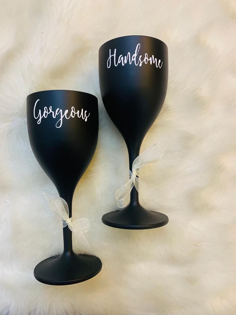 Buy Gifffted I Do Wine Glasses, His and Hers Funny Engagement Gift Ideas  For Couples, Married Couple Gifts, Bridal Shower, Happy Marriage Wedding  Anniversary Day New Year Presents, Women Her, Bride Groom